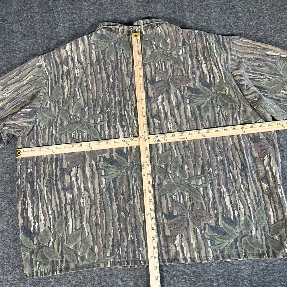Vtg Spartan Realtree Camo Jacket Mens XXXL Bark Leaf Camouflage Button Up Boxy - Picture 5 of 5